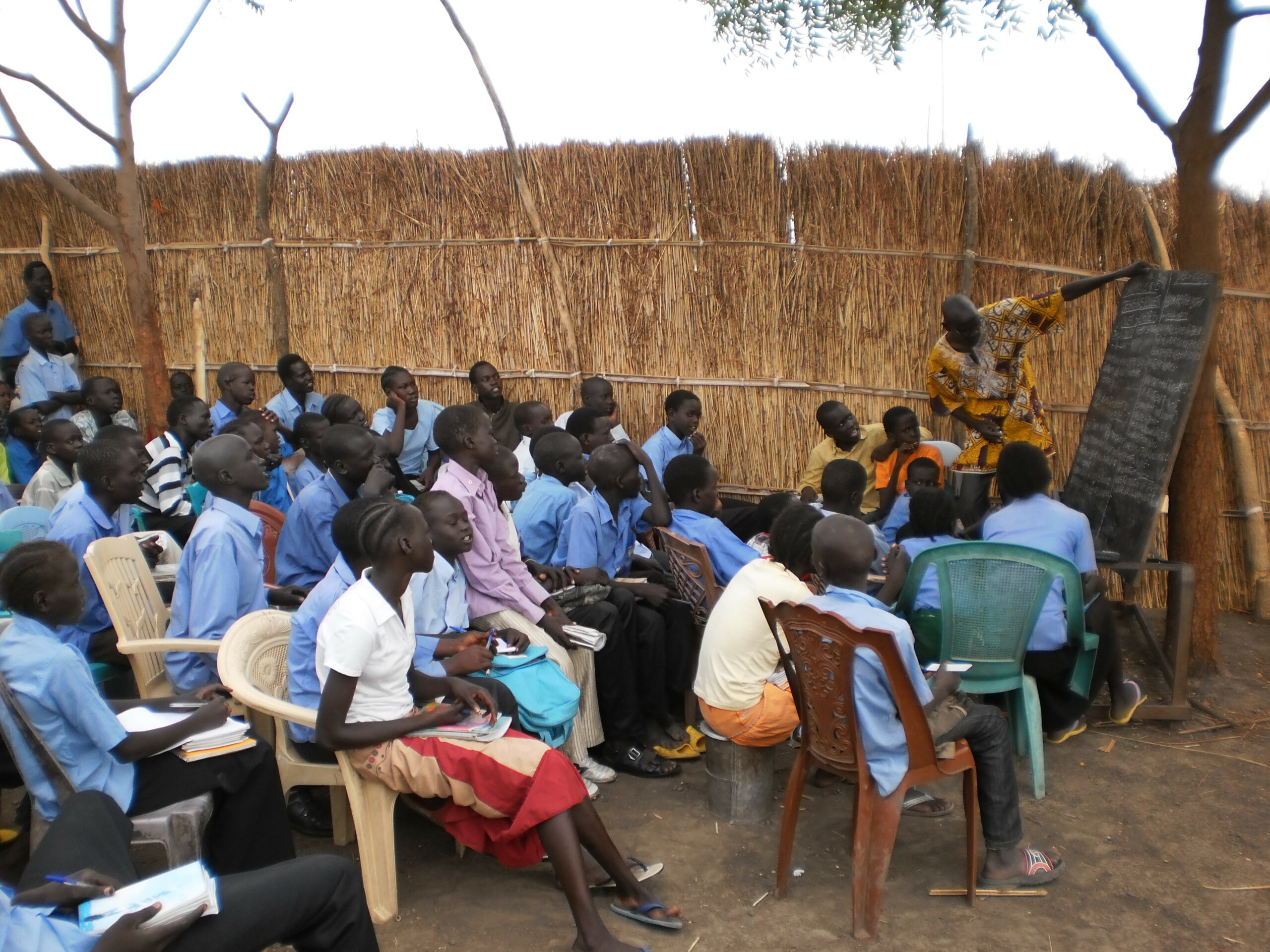 Children taking class in Good Hope Basic Primary School, Bentiu, Unity State, South Sudan, 18 May 2012 (ST)