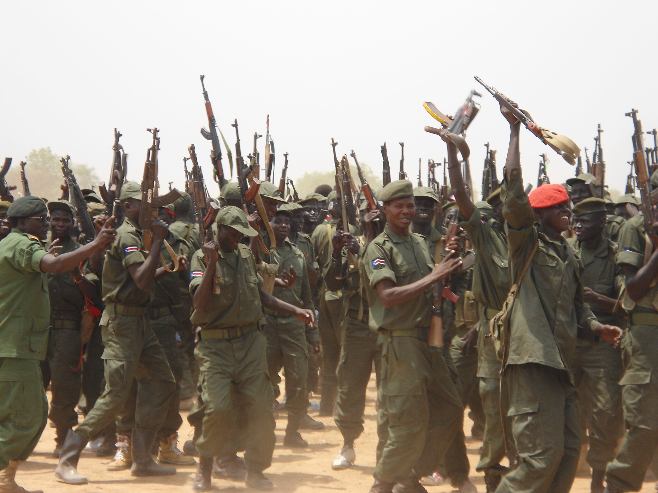 SPLA soldiers celebrating May 16 Anniversary in Bor. 27 May 2011 (ST)