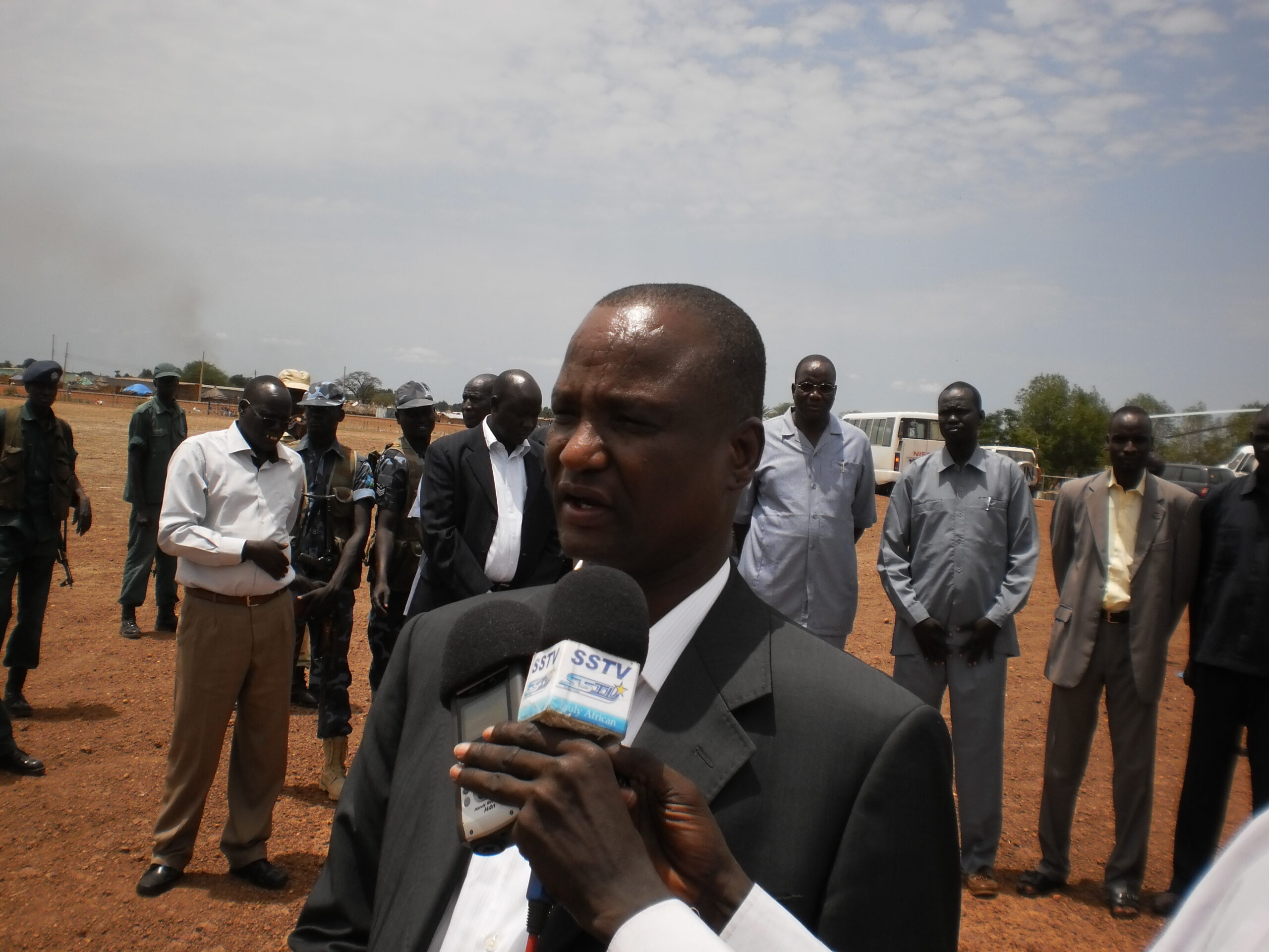 Unity State governor Taban Deng Gai speaking at the SPLA celebrate 16 May in Unity State 16 May 2012 (ST)