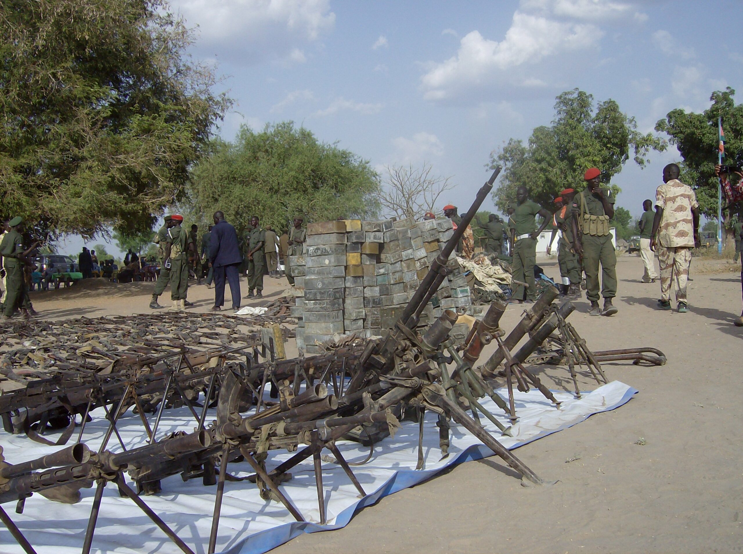 Guns collected from Bor in when disamament, March 2012, ST file