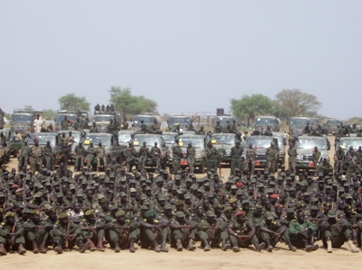 South Sudan army (SPLA) forces deployed in Jonglei state, May 2012 (ST)