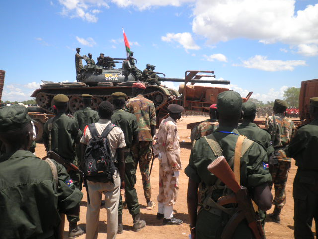 SPLA military hardware displayed in Bor during the SPLA anniversary. 16 May 2012 (ST)