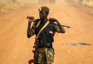 South Sudan soldier, Unity state, April 24 2012 (Reuters)