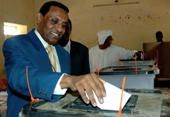FILE – Sudanese presidential candidate Kamil Idris, former head of the World Intellectual Property Organisation (WIPO), casts his ballot at a polling station in Khartoum. (AFP, Ashraf Shazly)
