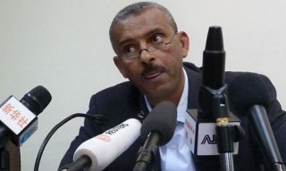 The Ethiopian government spokesman Shimeles Kemal speaks in Addis Ababa (Getty)