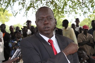 Abraham Mayen Kuc, the commissioner of Rumbek Central County of Lakes state (ST)
