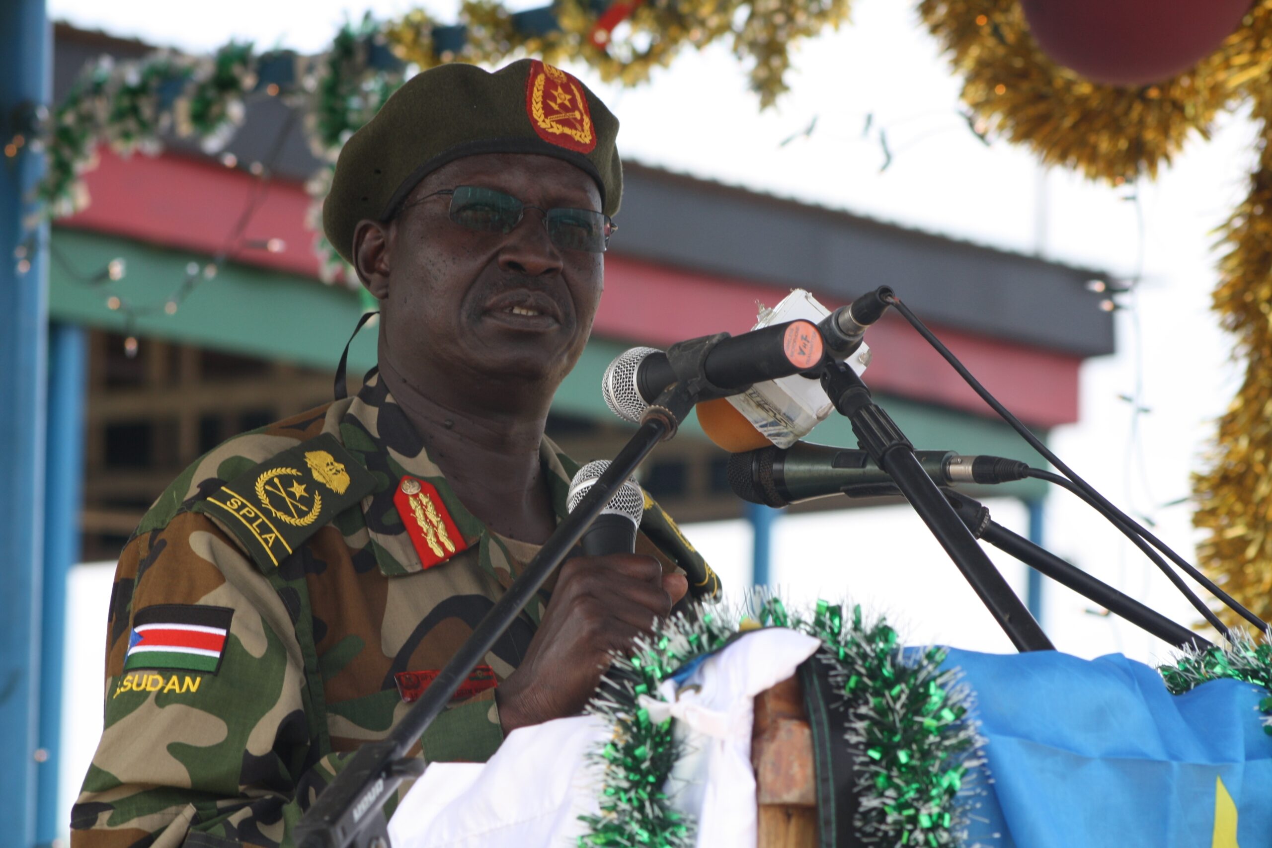 SPLA Lt-Gen Kuol Deim Kuol overall commander of Operation Restore Peace and Disarmament in Jonglei State, South Sudan, 10 July 2012 (ST)