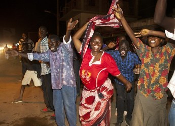 South Sudanese celebrating into the night South Sudan's first anniversary of it's Independence day July 9, 2012 in Juba (Getty)