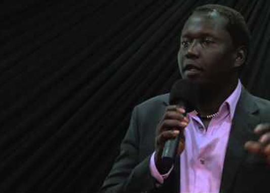 Jok Madut Jok, Undersecretary in South Sudan's Ministry of Culture, Youth and Sports at TEDx Juba, 2012. (Photo: 2012 TEDx)