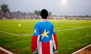 South Sudan football team play Tusker in Juba, July 2011 (AP)