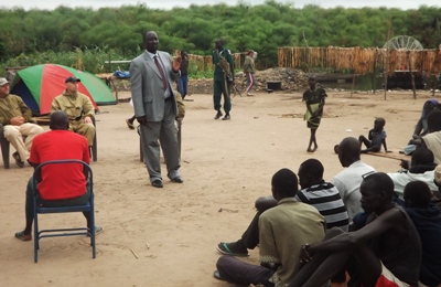 The commissioner of Duk, Elijah Mochnom Wuor, Kabek, Toc, Duk, Jonglei, August 2012 (ST)