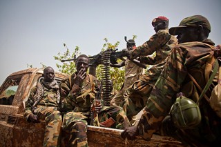 South Sudan army (SPLA) troops, Heglig, April 2012 (Getty)