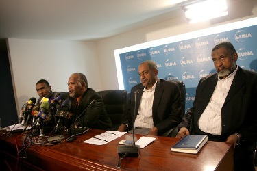 Sudan's negotaiting team to Addis Ababa talks (Reuters)