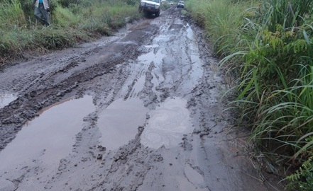 Rains made the road to Owinykibul in Eastern Equatoria State impassable, July 22, 2012 (ST/Julius Uma)