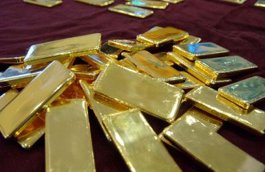 Gold bullion blocks pictured at a gold refinery in Khartoum on 11 October 2012 (SUNA)