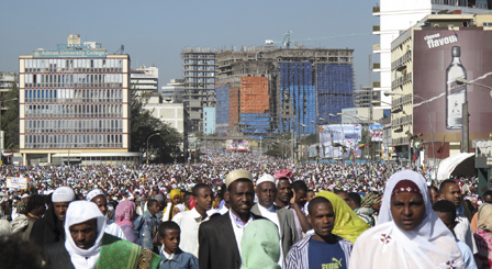 Muslims celebrate Eid in Addis Ababa, Ethiopia (BBC)