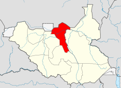 Map of South Sudan's Unity State.
