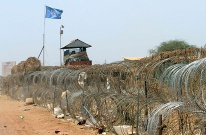 A UN position is seen on April 17, 2011, close to the restive town of Abyei, close to the Sudanese north-south border. (file/Getty)