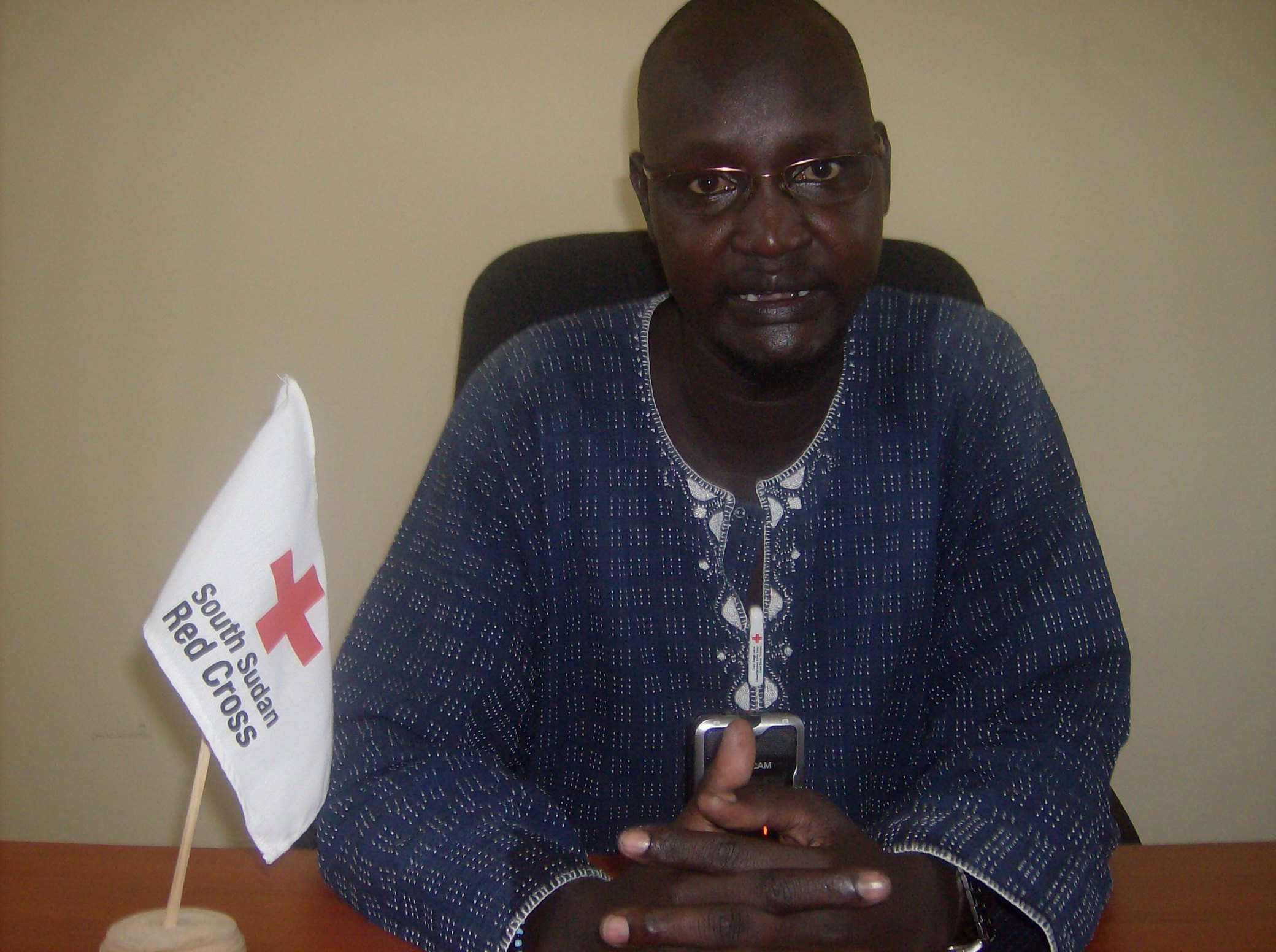 South Sudan Red Cross Bor director, David Gai Deer (ST)