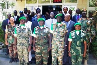 Commanders of the African Union Regional Task Force in Juba, March 16, 2012 (ST)