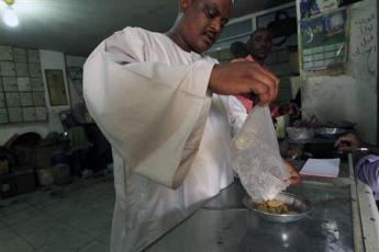 A local brings his gold for examination at a laboratory in the gold market in Khartoum (Photo: Reuters)