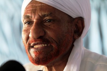 The leader of Sudan's opposition National Umma Party (NUP), Sadiq al-Mahdi (Photo: Reuters)