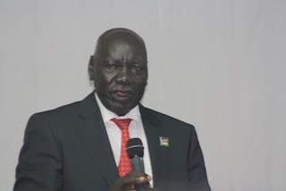 Daniel Awet Akot, who is both the deputy speaker of South Sudan's parliament and the Lakes state's SPLM chairperson (ST)