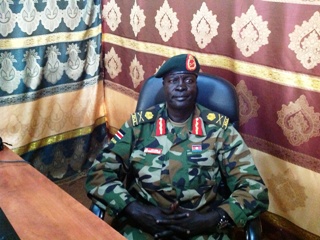 James Koang Chol, the former SPLA fourth division commander in Unity state, February 23, 2013 (ST)