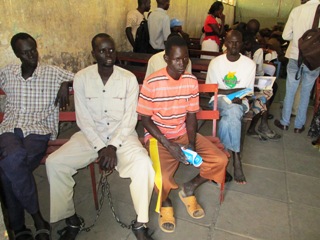 Inmates attend classes in Malakal Central Prison, 12 December 2012 (ST)