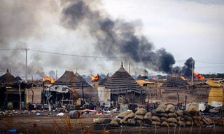 A photo of the disputed border town of Abyei (AP)