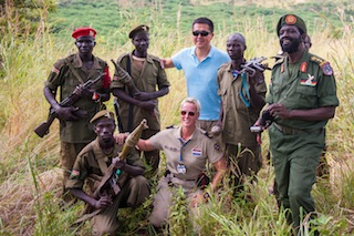 UN officials under SPLA escort in Pibor County, Jonglei State, December 26, 2012 (ST)