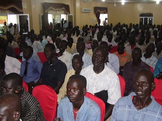 Members of Northern Bahr el Ghazal state at a community conference in Juba on 16 March 2013 (ST)