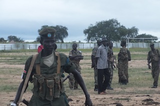 SPLA soldiers prepare to leave Bor for Pibor County, September 25, 2012 (ST)