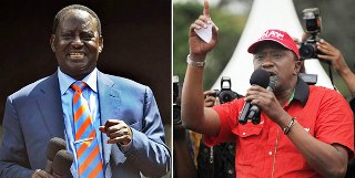 Kenya's Raila Odinga (L) and Uhuru Kenyatta (Nation)
