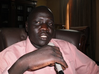Angelo Chol, Unity State's education minister talks to Sudan Tribune about the country's examination problems, April 23, 2013 (ST)