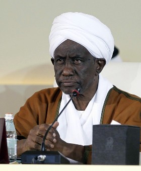 Sudanese Vice President Ali Osman Taha attends the International Donors Conference for Reconstruction and Development in Darfur, in Doha on April 7, 2013. (AFP/Getty Images)