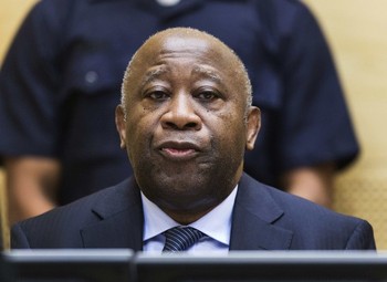 Former Ivory Coast President Laurent Gbagbo attends a confirmation of charges hearing in his pre-trial at the International Criminal Court in The Hague February 19, 2013 (REUTERS/ Michael Kooren)
