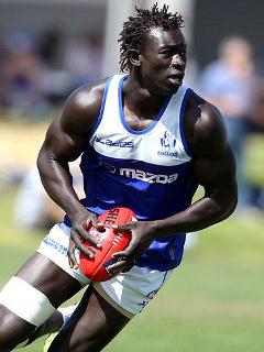 Majak Daw is the first Sudanese-born footballer to play in Australia's professional league (HERALD SUN)