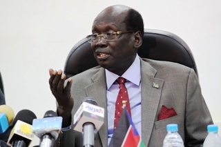 South Sudan's information minister Barnaba Marial September 13, 2011 (ST)