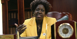Jemma Nunu Kumba during the interview in her office on July 8, 2011 (Photo/PHOEBE OKALL/NATION)