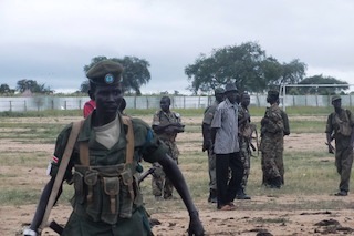 SPLA soldiers prepare to leave Bor for Pibor County, September 25, 2012 (ST)