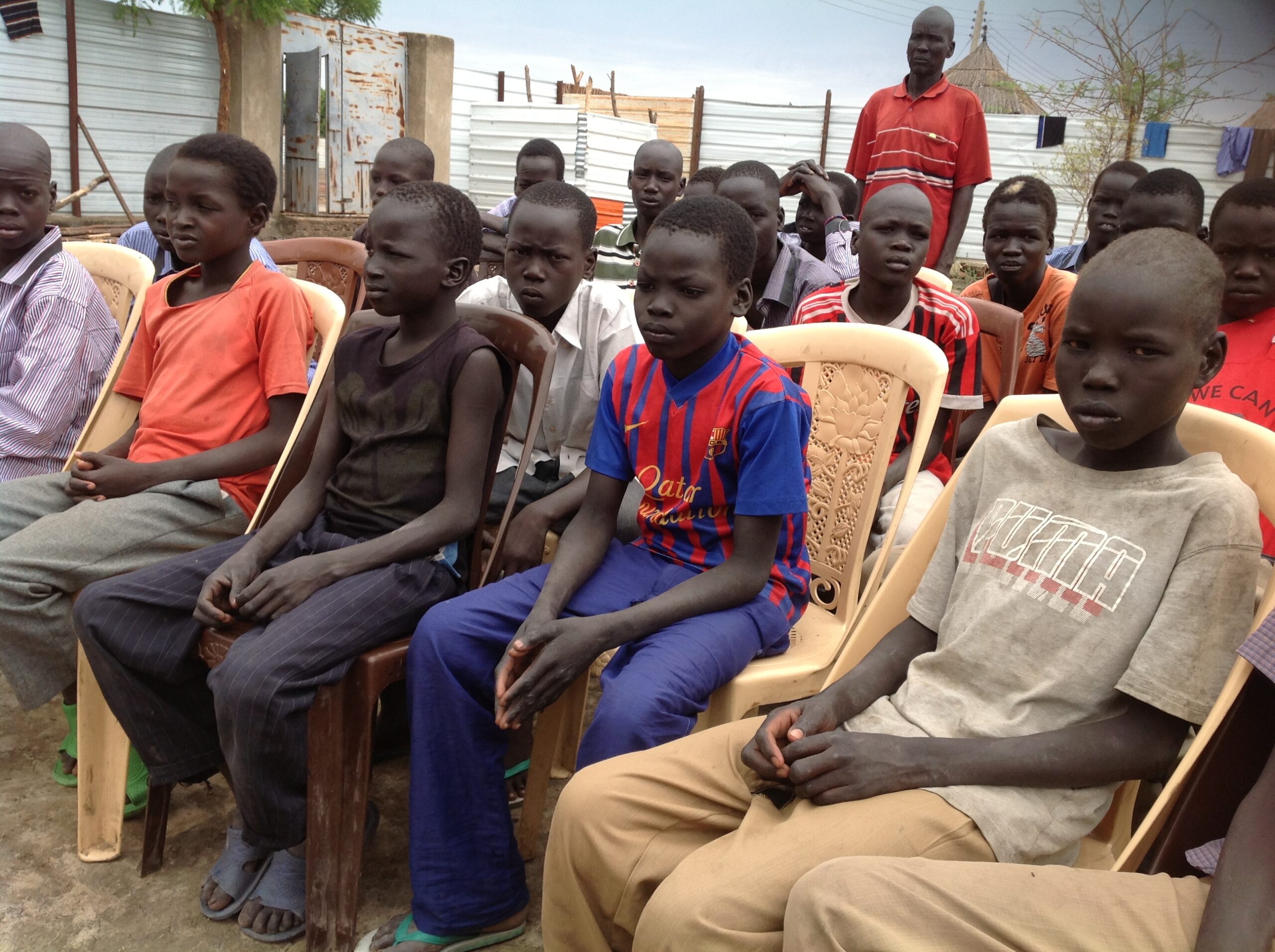 Children who who were recently taken from an army base in South Sudan's Unity State, April 6, 2013 (Bonifacio Taban/ST)