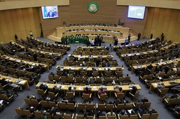 A general view of the closing session of the African Union's 21st Ordinary Session of the Assembly of Heads of States and Government in capital Addis Ababa May 27, 2013. (REUTERS/Tiksa Negeri)