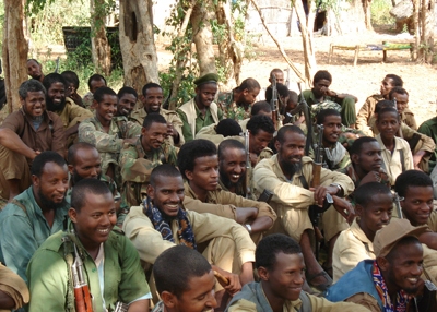 Fighters of the Eritrean Islamic Reform Movement in an undated photo released by the group
