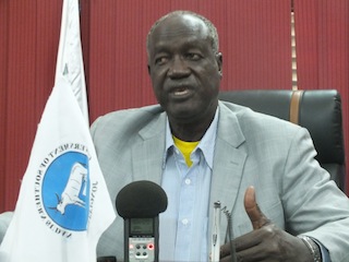 Jonglei state governor Kuol Manyang Juuk in his office in Bor (ST)