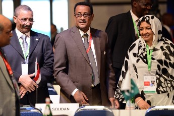 Sudan's interior minister Minister of Interior, Ibrahim Mahmoud Hamid (C), (ANDREAS SOLARO,ANDREAS SOLARO/AFP/Getty Images)