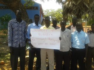 Students in Rumbek staged a protest on Monday, demanding the university be reopened (ST)