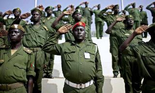 South Sudan army soldiers at a parade (arabnews)