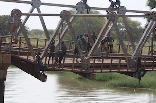 The Bar Naam bridge which connects Lakes state with greater Equatoria and the entire Bahr El Ghazal region, 28 May 2013 (ST)