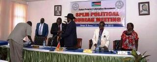 SPLM political bureau members at a meeting (splmtoday)